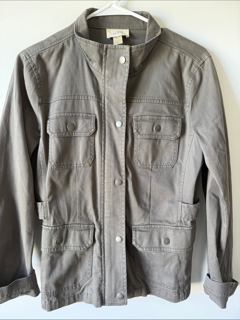 LOFT Utility Jacket in Taupe Gray